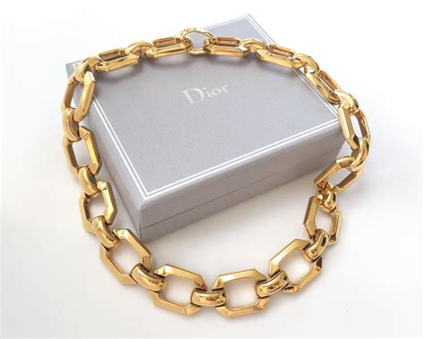 dior necklace gold choker